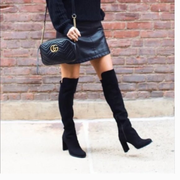 STUART WEITZMAN Gillian Suede Knee-High Boots - Picture 1 of 8